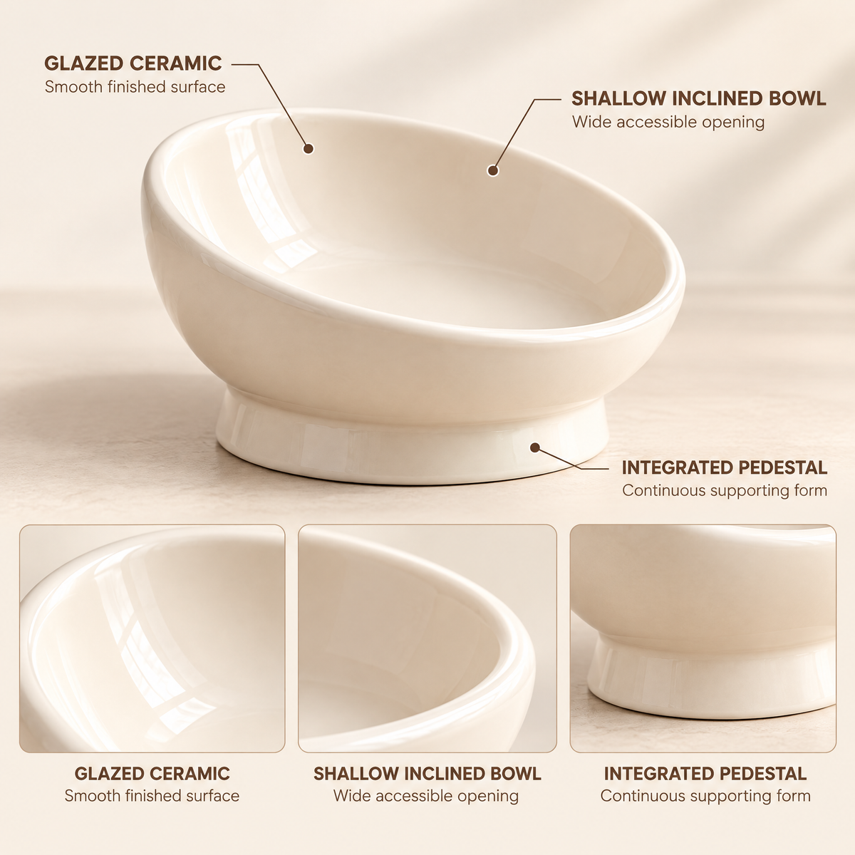 Tavorlune™ Elevated Ceramic Pet Bowl