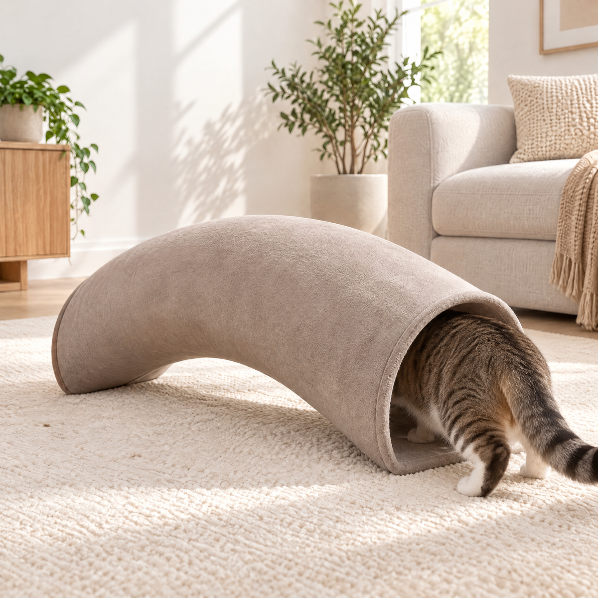 Tavorlune™ Curved Cat Play Tunnel